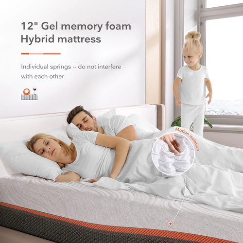 10 Inch Cooling Gel Memory Foam Pocket Spring Hybrid Queen Mattress H9327