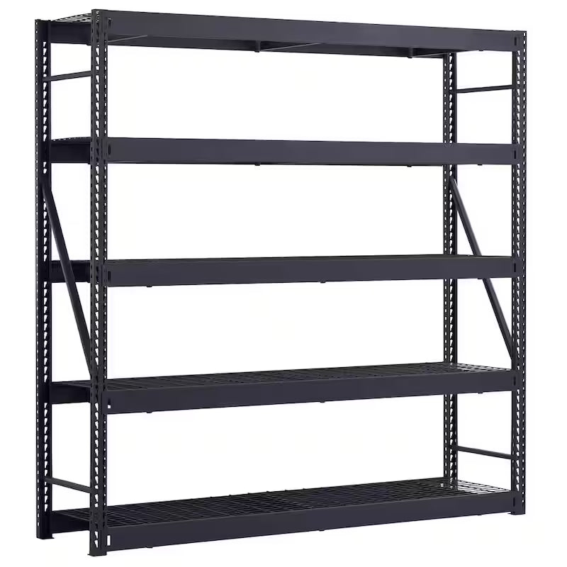 5-Tier Steel Garage Storage Shelving Unit in Black A249386