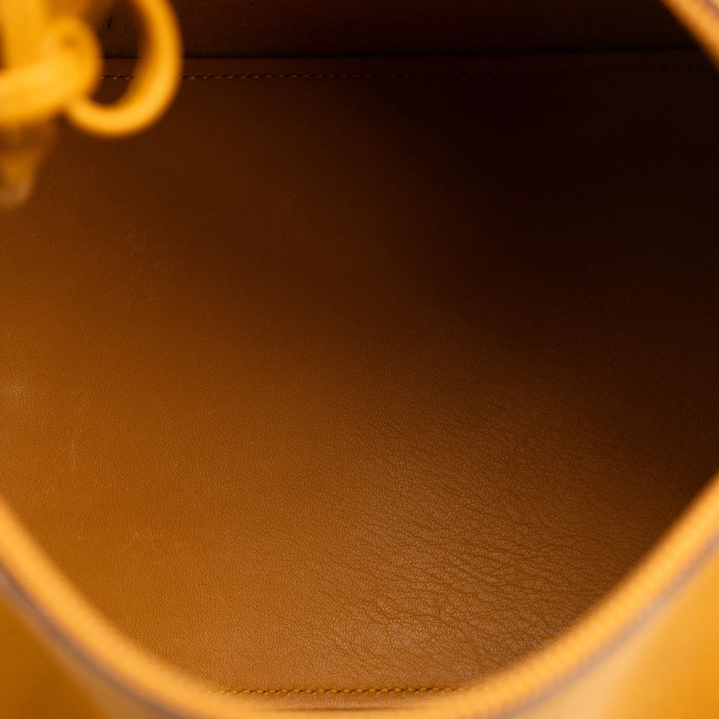 Yellow Calf Leather Top Handle Bag R381401