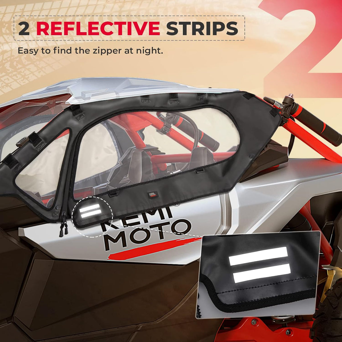 Soft Upper Door Set Kit for UTV Soft Cab Doors B7001