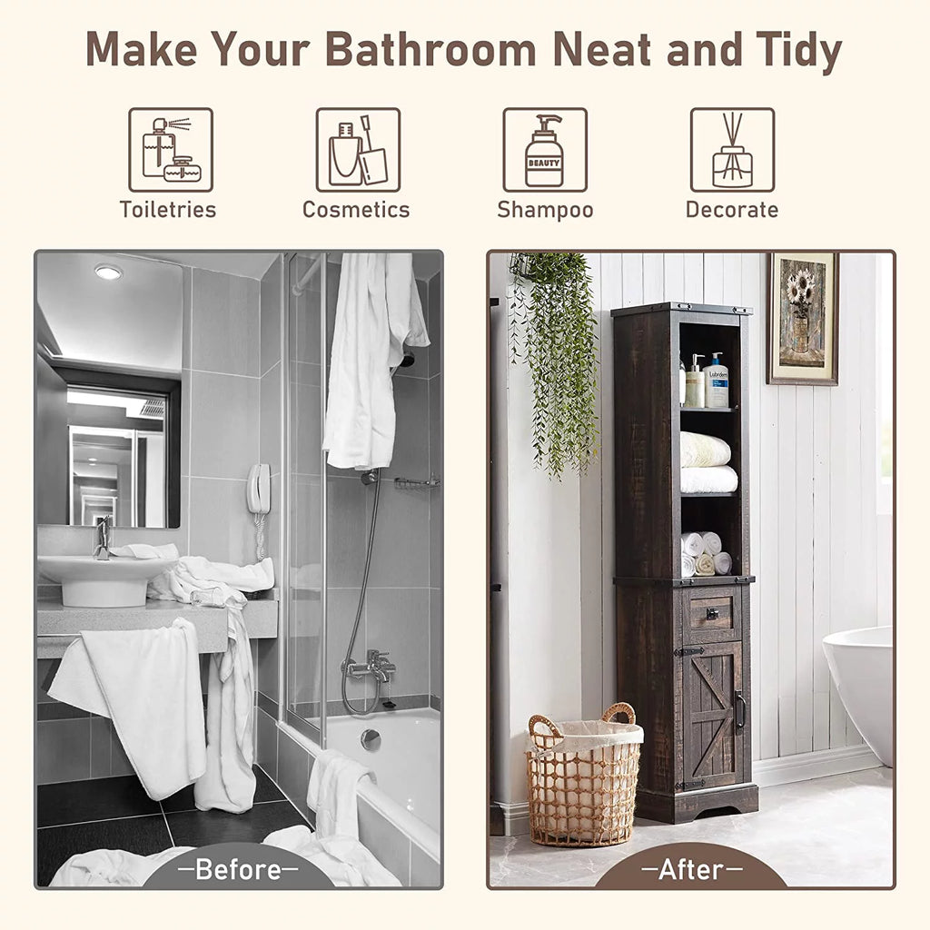 Bathroom Storage Cabinet with Door and Drawer X677749