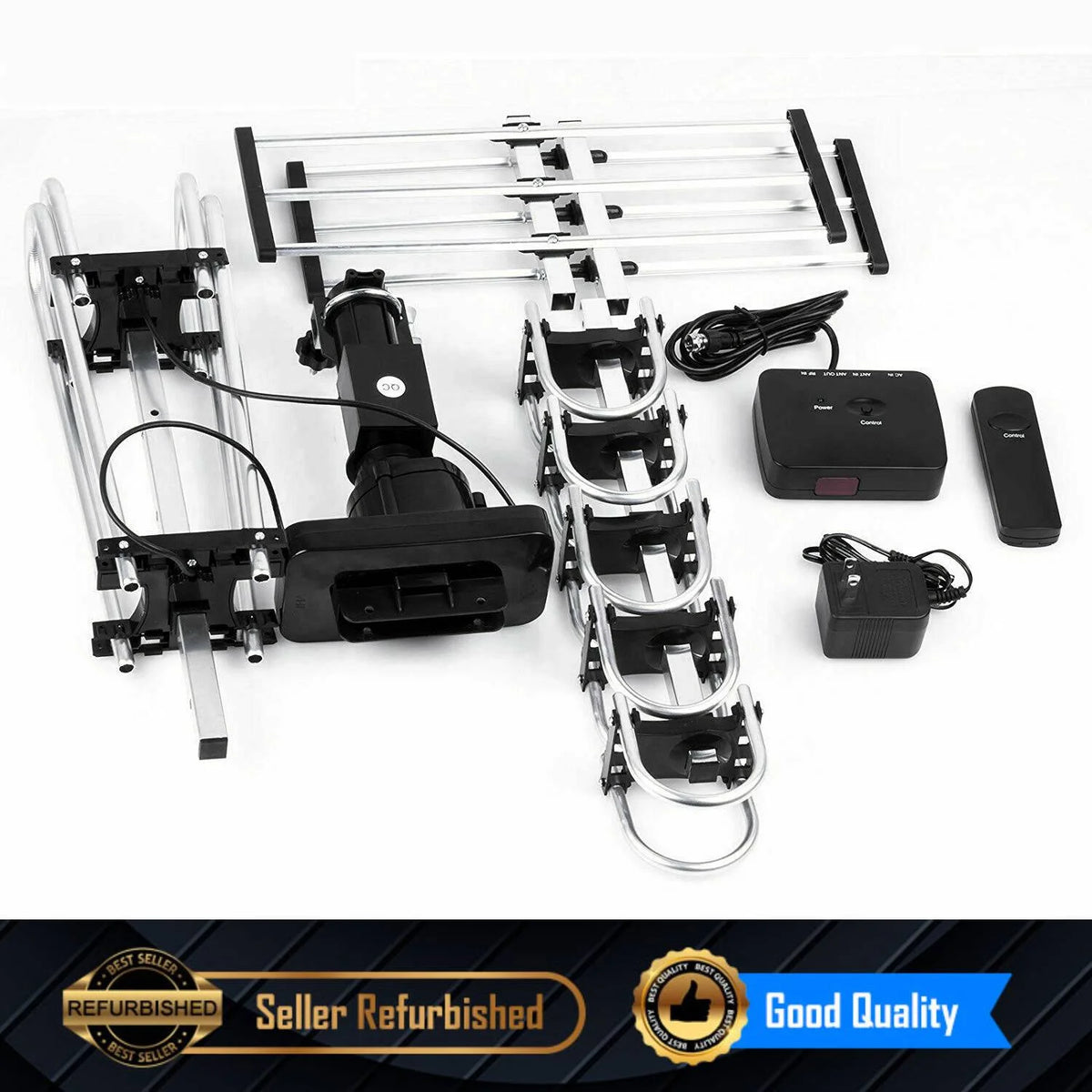 Refurbished Outdoor TV Antenna Up to 200 Miles with Motorized 360 Degree Rotation C4237