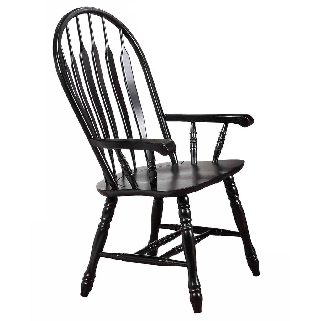 Black Cherry Distressed Antique Dining Chair S192
