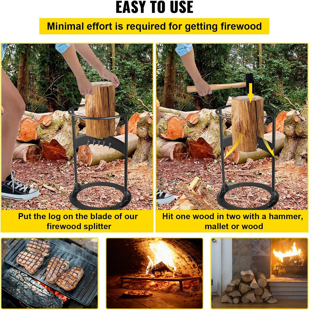 17 x 10.8 Manual Log Splitter, 6.6 Lbs, Q235 Steel, Pack of 2 J760